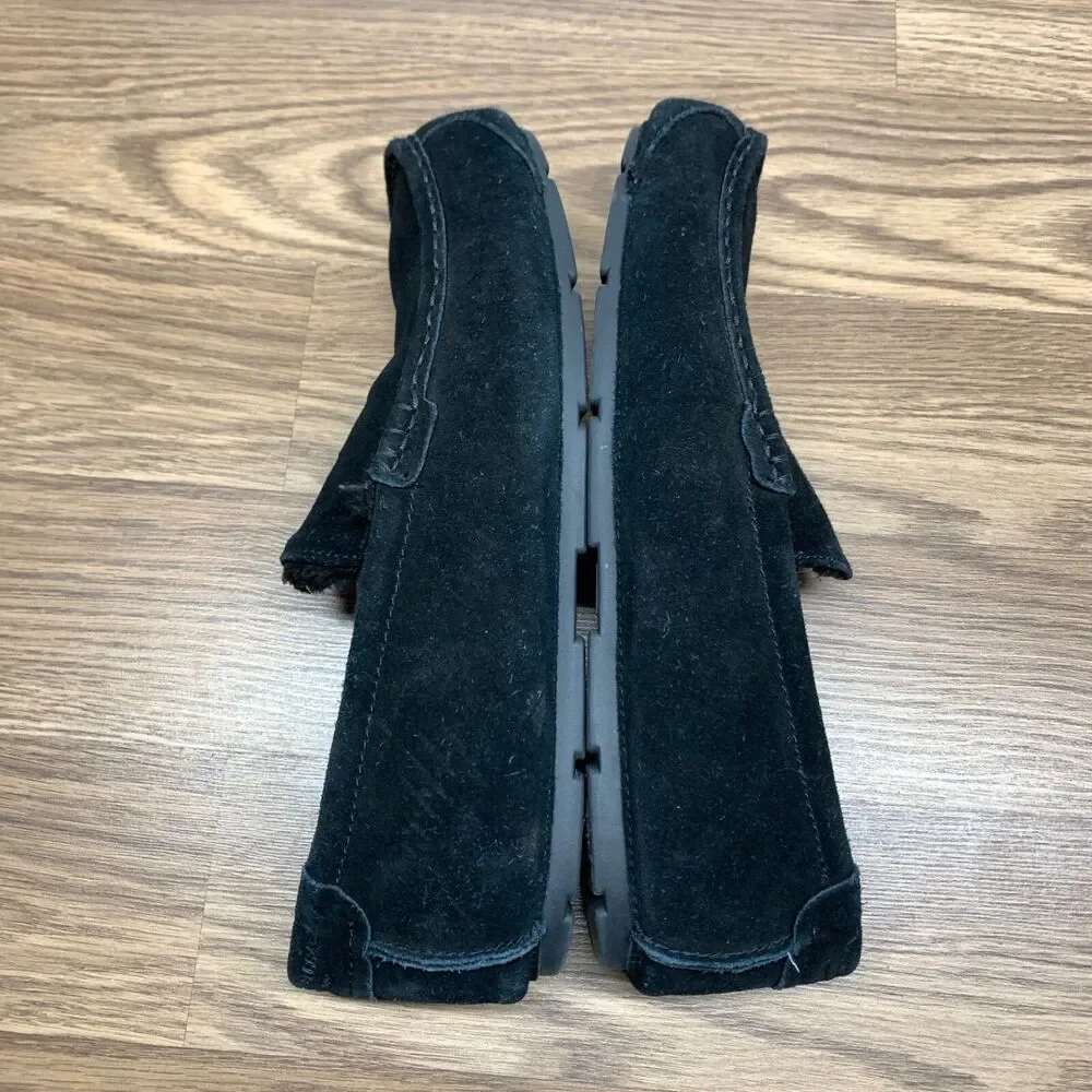 Koolaburra by UGG Men's Tipton Suede Slipper Size 13 M Black Faux Fur Slip On‎